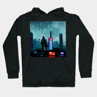 Cybernaut - Cyberpunk Cityscape Skyline Hoodie